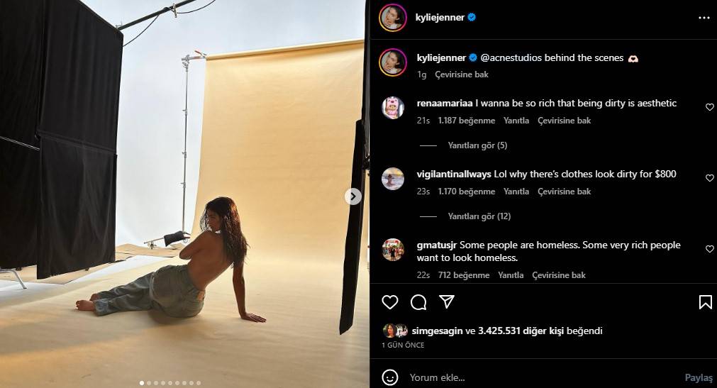 Kylie Jenner 'kirli' çekimlerin kamera arkasını paylaştı 2